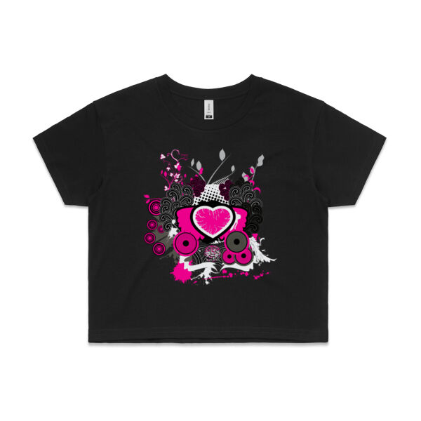 Love Music Womens Crop Top Thumbnail