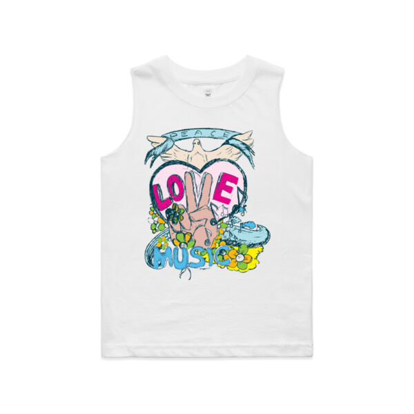 Peace Love Unisex Tank Top Thumbnail