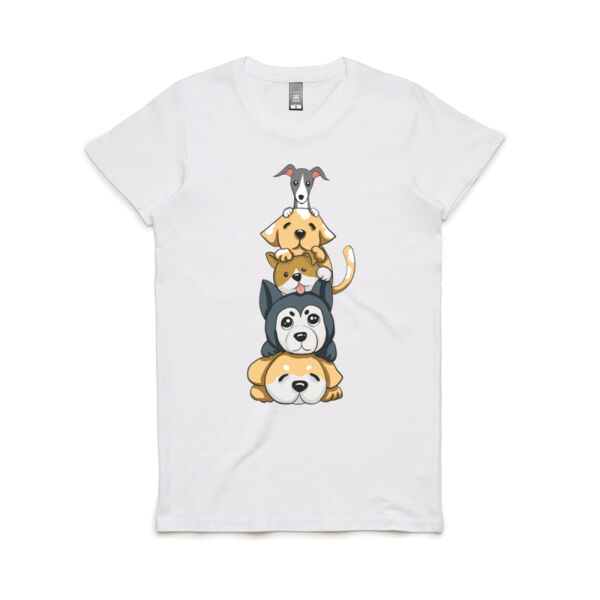 Puppy Stack Womens Short Sleeve Top Thumbnail