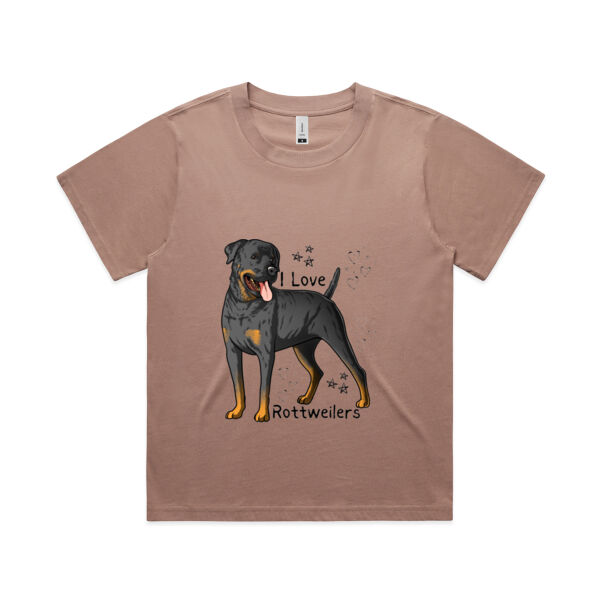 I Love Rottweilers Womens Tees Thumbnail
