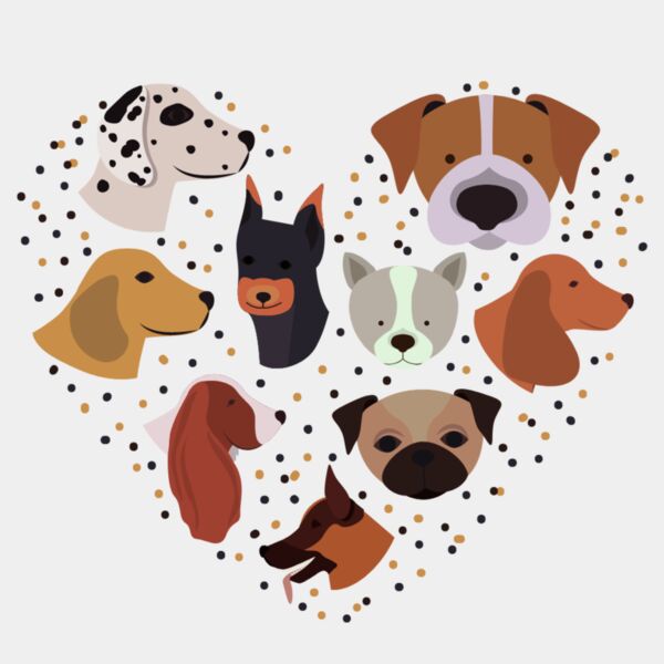 Black and Beige Funny I Love Dogs Mug Thumbnail