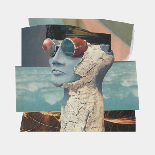 Pastel Aesthetic Vintage Collage Print T Shirt Thumbnail