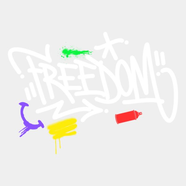 Black White Typography Graffiti T Shirt Thumbnail